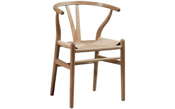 Silla Roble Actual Natural Asiento Tejido Serie Dinastia