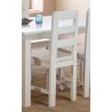 Silla Salon Comedor Blanca Pino Macizo Serie Aranys