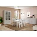 Silla Salon Comedor Blanca Pino Macizo Serie Aranys