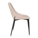Silla Salon Comedor Diseño Moderno Tapizado Beige Adiska