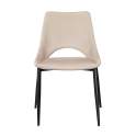 Silla Salon Comedor Diseño Moderno Tapizado Beige Adiska