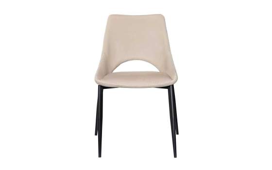Silla Salon Comedor Diseño Moderno Tapizado Beige Adiska
