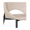 Silla Salon Comedor Diseño Moderno Tapizado Beige Adiska
