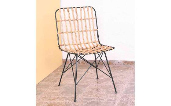 Silla Salon o Jardin Actual Forja Rattan Serie Anisas