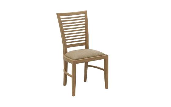 Silla Tapizada Barrotes Roble Adott
