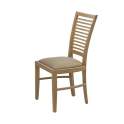 Silla Tapizada Barrotes Roble Adott