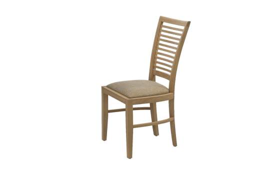 Silla Tapizada Barrotes Roble Adott