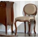 Silla Tapizada Comedor Clasico Madera Castaño Serie Armiza