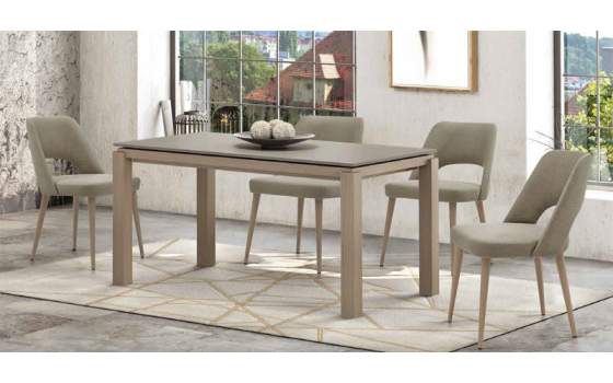 Silla Tapizada Comedor Formas Roble Adott