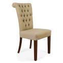 Silla Tapizada Comedor Loneta Beige Serie Atende