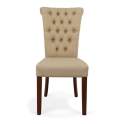 Silla Tapizada Comedor Loneta Beige Serie Atende