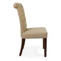 Silla Tapizada Comedor Loneta Beige Serie Atende