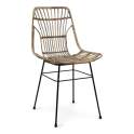 Silla Terraza Jardin Ratan y Acero Serie Penelope