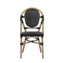 Silla Terraza Vintage Aluminio y Plastico Negra Serie Rivoli