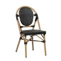 Silla Terraza Vintage Aluminio y Plastico Negra Serie Rivoli
