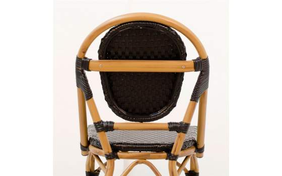Silla Terraza Vintage Aluminio y Plastico Negra Serie Rivoli