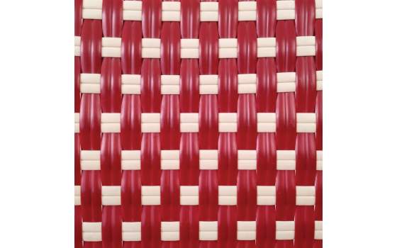 Silla Terraza Vintage Aluminio y Plastico Rojo Crema  Rivoli