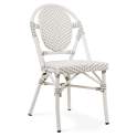 Silla Terraza Vintage Aluminio y Sintetico Blanco Gris Rivoli