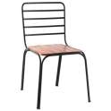 Silla Tubo de Forja Rejas Asiento Madera Pino Serie Ahujar