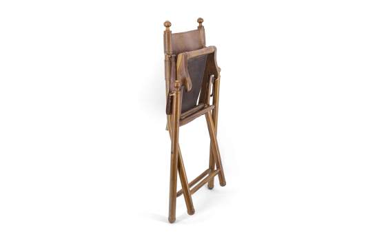 Silla Vintage Plegable Madera Cuero Tarlton Silla Vintage Plegable Madera Cuero Tarlton