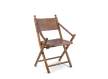 Silla Vintage Plegable Madera Cuero Tarlton