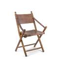 Silla Vintage Plegable Madera Cuero Tarlton Silla Vintage Plegable Madera Cuero Tarlton