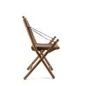 Silla Vintage Plegable Madera Cuero Tarlton Silla Vintage Plegable Madera Cuero Tarlton