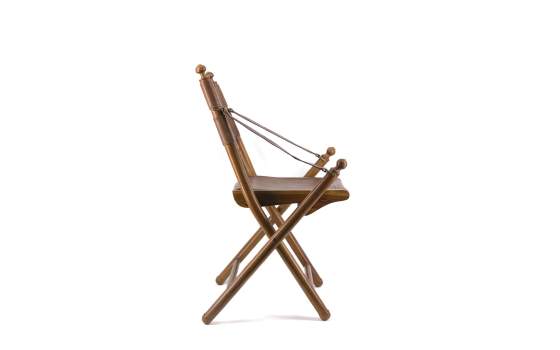 Silla Vintage Plegable Madera Cuero Tarlton Silla Vintage Plegable Madera Cuero Tarlton