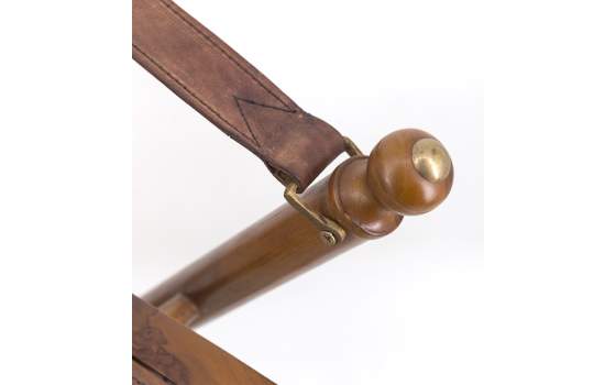 Silla Vintage Plegable Madera Cuero Tarlton Silla Vintage Plegable Madera Cuero Tarlton