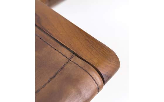 Silla Vintage Plegable Madera Cuero Tarlton Silla Vintage Plegable Madera Cuero Tarlton