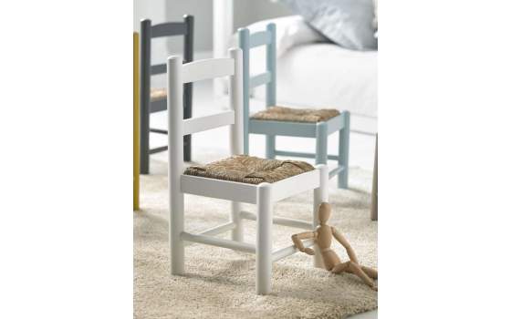 Sillita Niño Colores Madera Pino Asiento Anea Serie Toudou