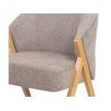 Sillón Madera Pino Tapizado Rizo Gris Serie Anatsu Sillón Madera Pino Tapizado Rizo Gris Serie Anatsu