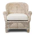 Sillón Rattan Natural Decapado Blanco Duque