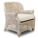 Sillón Rattan Natural Decapado Blanco Duque