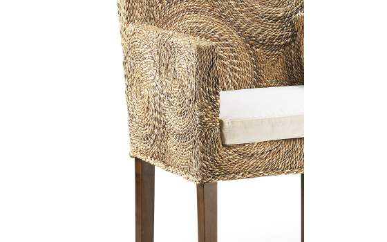 Sillon Abaca Circulos Colonial Con Cojin