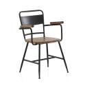 Sillon Acero y Madera Industrial Serie Aendardo