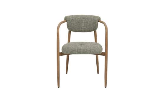 Sillon Actual Acero Topo Tapizado Chenilla Verde Agoult