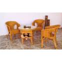Sillon Apilable Tejido Medula Natural Miel Algasr