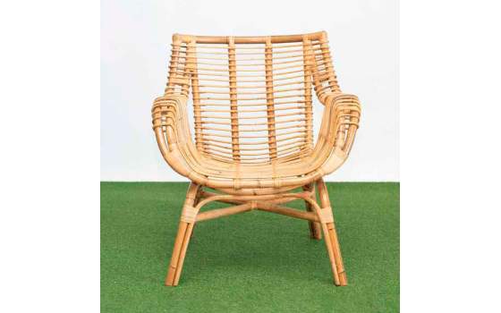 Sillon Armado Rattan Natural Para Terraza Jardin Serie Arismas