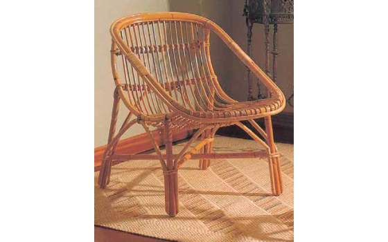 Sillon Bajo de Rattan Natural Bambu Agoiz