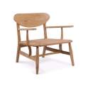 Sillon Bajo Diseño Madera Natural Teca Serie Tokio