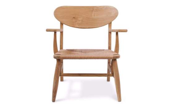 Sillon Bajo Diseño Madera Natural Teca Serie Tokio