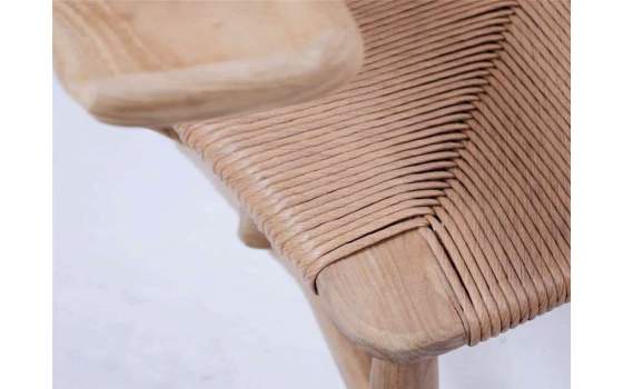 Sillon Bajo Diseño Madera Natural Teca Serie Tokio