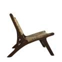 Sillon Bajo Madera de Teca y Anea Serie Anavis
