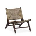 Sillon Bajo Madera de Teca y Anea Serie Anavis