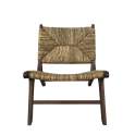 Sillon Bajo Madera de Teca y Anea Serie Anavis
