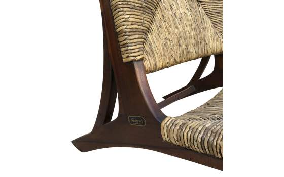 Sillon Bajo Madera de Teca y Anea Serie Anavis