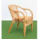 Sillon Basico Rattan Natural Para Terraza Jardin Serie Arismas