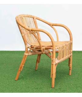 Sillon Basico Rattan Natural Para Terraza Jardin Serie Arismas