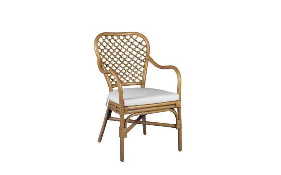 Sillon Bistro Rattan Natural con Cojin Serie Artisond